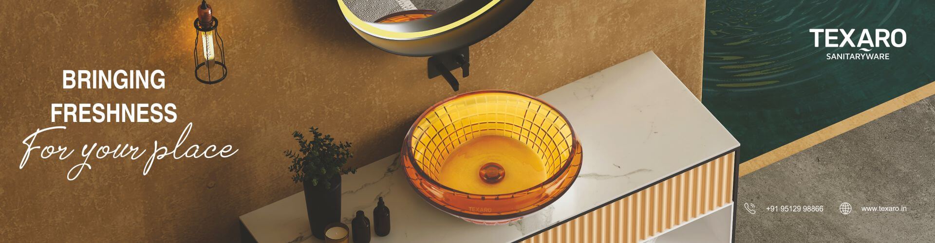 Modern Glass Wash Basin - Texaro Sanitaryware